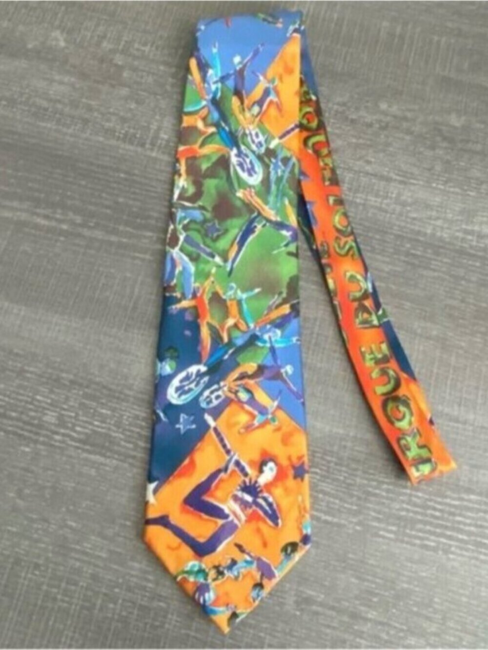 Balancine Cirque du Soleil Necktie Mens Green Blue Silk Tie Works Novelty NEW